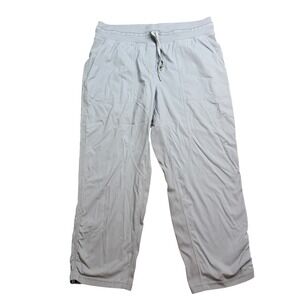 Lululemon Dance Studio Crop Pants Gray Drawstring Athleisure Women Size 12